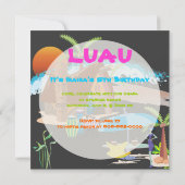 Tiki/Luau bij zonsondergang Kaart (Achterkant)