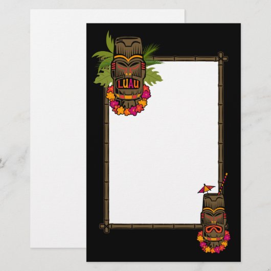 Tiki Luau Briefpapier (Voorkant / Achterkant)