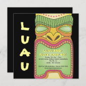 Tiki Luau Hawaiian Tropisch Theme Beach Party Kaart (Voorkant / Achterkant)