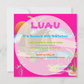 Tiki/Luau op het strand Kaart (Achterkant)