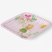 Tiki Luau Party, Hawaii Verjaardag, Hula Meisje Papieren Bordje (Gebogen)