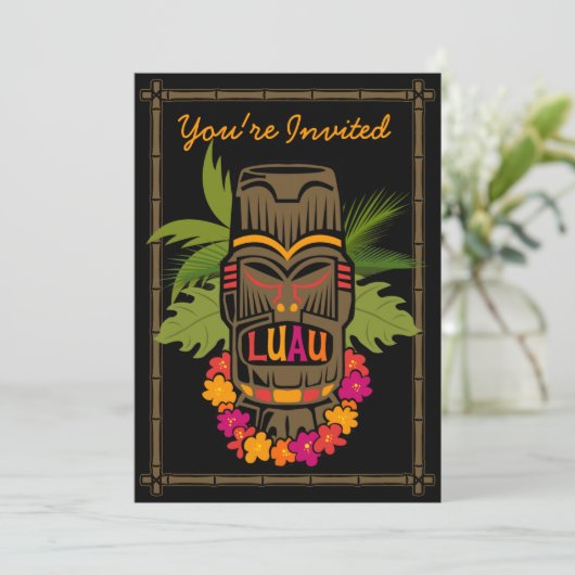 Tiki Luau - Persoonlijke uitnodiging (Staand voorkant)