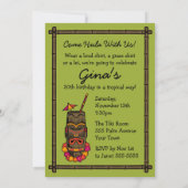 Tiki Luau - Persoonlijke uitnodiging (Achterkant)