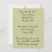 TIKI LUAU SURVIVOR THEMED Birthday party INVITE Kaart (Achterkant)