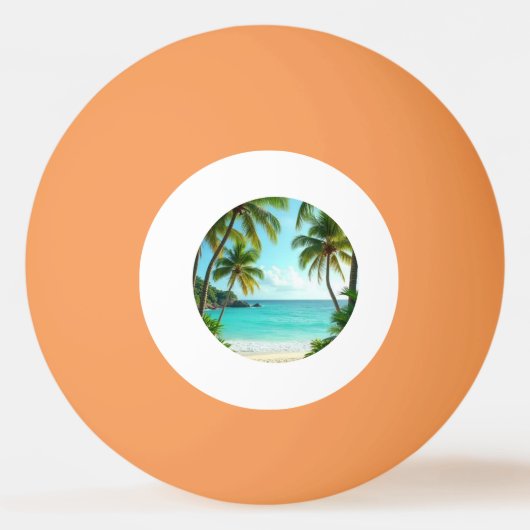 tiki luau tropical island beach  pingpongbal (Achterkant)