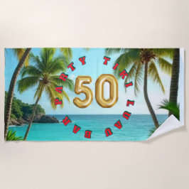 tiki luau tropical island beach strandlaken