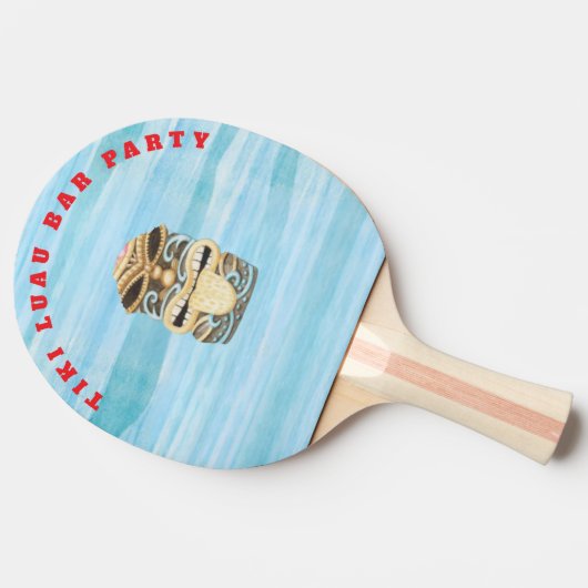 tiki luau tropical island beach  tafeltennisbatje (Zijkant)