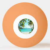 tiki luau tropisch eiland strand pingpongbal (Achterkant)