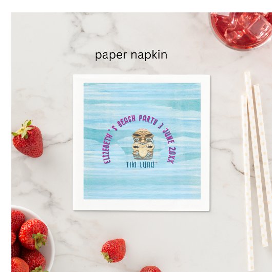 Tiki Luau Tropisch Eiland strand Servet