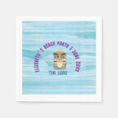 Tiki Luau Tropisch Eiland strand Servet (Voorkant)