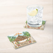 Tiki Luau | Tropisch strand Aloha Kartonnen Onderzetters (Insitu)