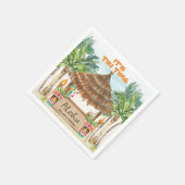 Tiki Luau | Tropisch strand Aloha Servet (Hoek)