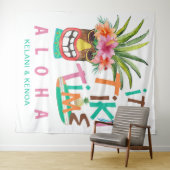 Tiki Luau | Tropisch strand Aloha Wandkleed (In Situ (horizontaal))