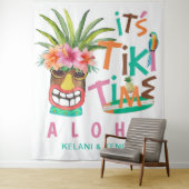 Tiki Luau | Tropisch strand Aloha Wandkleed (In situ)