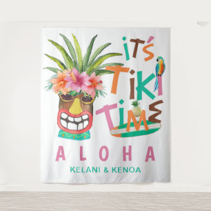 Tiki Luau   Tropisch strand Aloha Wandkleed