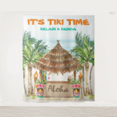 Tiki Luau | Tropische strand Tiki Bar Wandkleed (Voorkant)