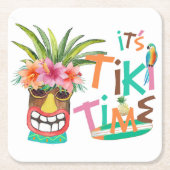 Tiki Luau | Tropische typografie Kartonnen Onderzetters (Voorkant)
