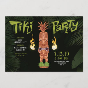 Tiki Luau - uitnodiging van de 's nachts
