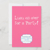 Tiki Man en Bloem Lei Luau Birthday Party Kaart (Achterkant)