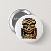 Tiki Man Ronde Button 5,7 Cm (Voorkant /achterkant)