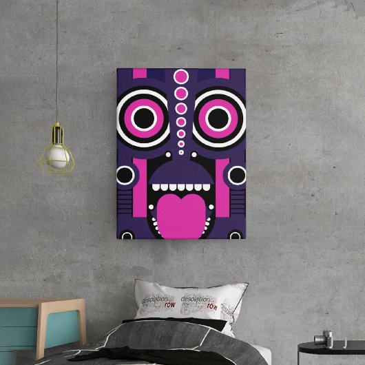 Tiki Mask Canvas Afdruk