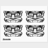 Tiki Mask Hawaïaanse kunst Rechthoekige Sticker (Vel)