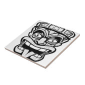 Tiki Mask Hawaïaanse kunst Tegeltje (Zijkant)