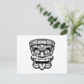 tiki mask hawaiian art briefkaart (Staand voorkant)
