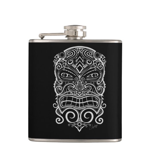 Tiki Mask Heupfles (Voorkant)