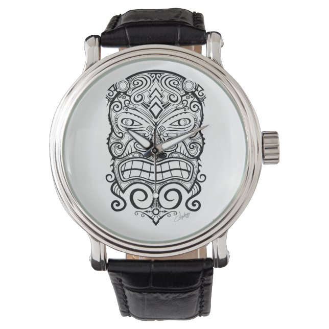 Tiki Mask Horloge (Voorkant)