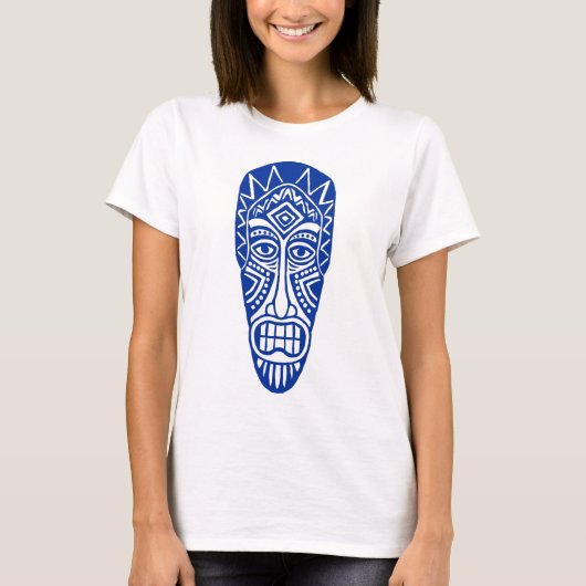Tiki Mask II - Navy Blue T-shirt (Voorkant)