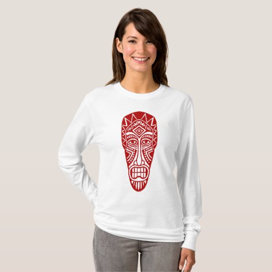 Tiki Mask II - Ruby Red T-shirt (Voorkant volledig)