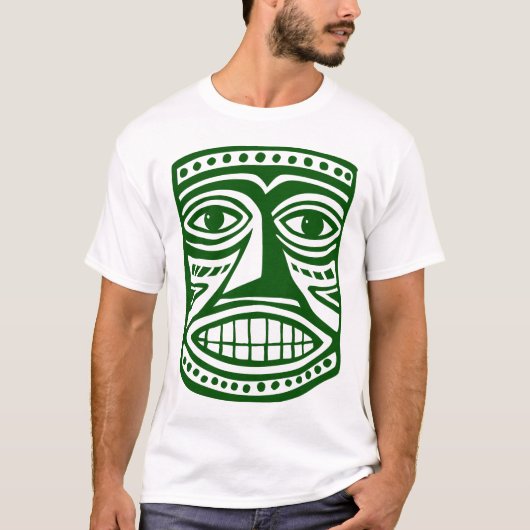 Tiki Mask III - Dk Green T-shirt (Voorkant)