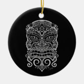 Tiki Mask Keramisch Ornament (Voorkant)