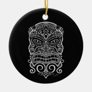 Tiki Mask Keramisch Ornament