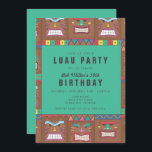Tiki Mask Luau 50th Birthday Party Kaart<br><div class="desc">De kleurrijke uitnodigingen van de het maskerontwerper van het tiki masker voor uw 50e verjaardag feest. Pas elke lijn van tekst met uw partijdetails aan gebruikend de sjabloon. 

Neem contact met me op als je hulp nodig hebt,  ik zou graag helpen.</div>