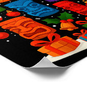 Tiki Mask Luau Christmas Tree Hawaiian Xmas Hat Ha Poster (Hoek)