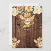 Tiki Mask Party, Aloha, Luau Verjaardag, Tropisch Kaart (Achterkant)