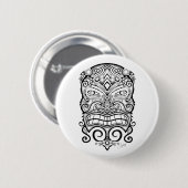 Tiki Mask Ronde Button 5,7 Cm (Voorkant /achterkant)