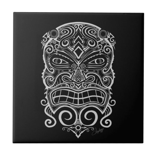 Tiki Mask Tegeltje (Voorkant)