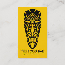 Tiki Mask - Zwart op Amber Visitekaartje