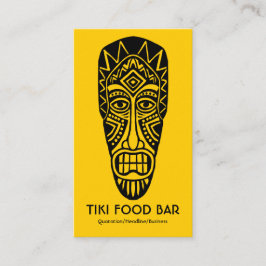 Tiki Mask - Zwart op Amber Visitekaartje