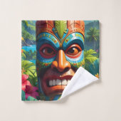 Tiki Masker Bad Handdoek (Wasdoekje)