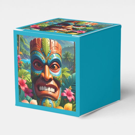 Tiki Masker Bedankdoosjes (Voorkant Zijde)