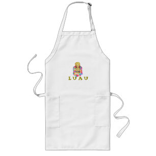 Tiki-masker Hawaiaanse Luau-schort Lang Schort