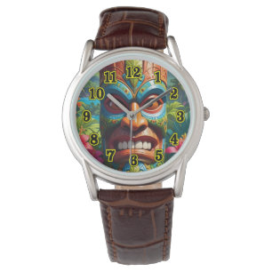 Tiki-masker Horloge
