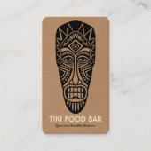 Tiki-masker - karton visitekaartje (Voorkant)