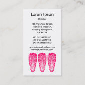 Tiki Masker - Neon Red on White Visitekaartje (Achterkant)