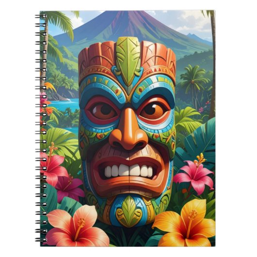 Tiki Masker Notitieboek (Voorkant)