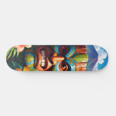 Tiki Masker Persoonlijk Skateboard (Horizontaal)